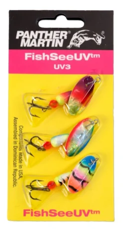 Panther Martin FishSeeUV Ultra Violet 3 Pack Spinner Kit