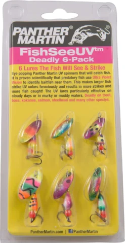 Panther Martin FishSeeUV Ultra Violet 6 Pack Spinner Kit